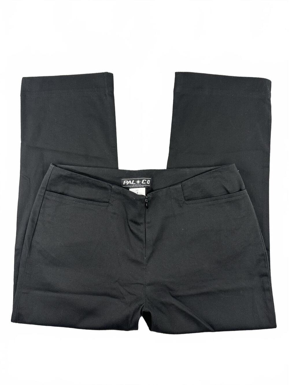 Pal+Co Black Tailored Stretch Cotton Pants Cropped Office Casual Indie